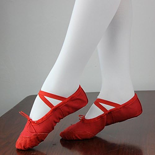Балетски чевли Dogeek за девојки вежбаат балетски палто за танцување чевли платно поделени единствени балетски чевли за жени деца деца деца