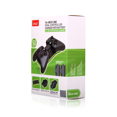 Xbox Една Двојна Станица за Полнење Со Две Контролни Батерии
