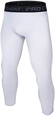 Кошаркарски панталони на момчето на момчето со влошки на коленото, компресија Хулахопки хеланки 3/4 спортови панталони со капри