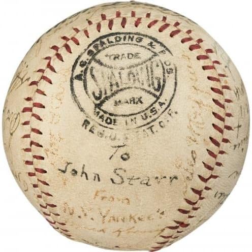 1927 Њујорк Јенкис Тим Потпиша Бејзбол Бејб Рут &засилувач; Лу Гериг ПСА ДНК Коа-Автограм Бејзбол