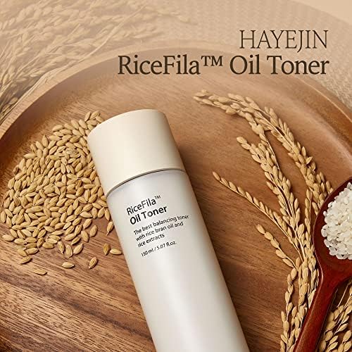 Тонер за масло за лице Hayejin Ricefila, хидрантен тонер без глутен за мрсна кожа w/екстракт од трици од ориз, ниацинамид и хипоалергична