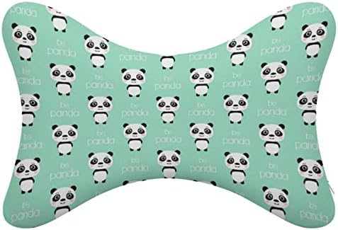 Симпатична перница за вратот од панда од 2 перници за престој на глава во форма на коски, перница за патнички автомобил дома