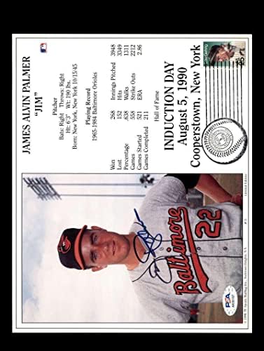 Jimим Палмер ПСА ДНК потпиша 8x10 HOF Индукција Фото Аутограф Ориолес - Автограмирани фотографии од MLB