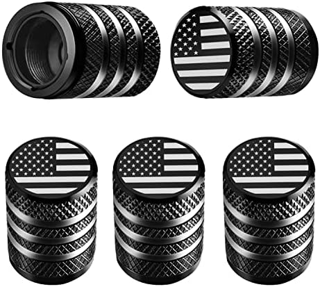 Покривка на матични капаци на гуми за вентил - Метал за капаче на воздухот со пластична лагер отпорна на корозија, американско знаме за