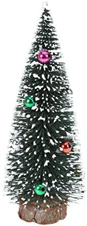 Кесјо Декор Мини Новогодишна Елка Сисал Снег Мраз Дрвја Четки За Шишиња Мали Борови Модели Зимски Снежни Украси За Божиќна Забава Дома Вештачки