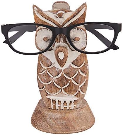 Ексименски подароци во Индија за жени мажи дрвени був стаклени држачи стојат читање на ноќна облека за очила за очила за очила, мајка, тато автомобил