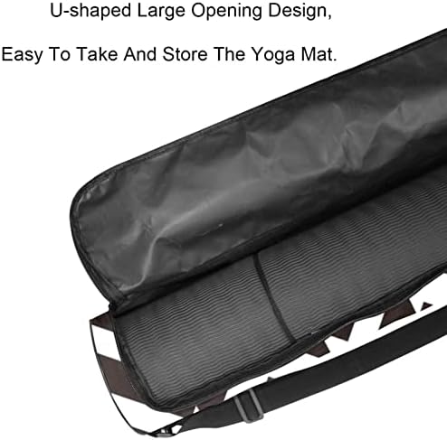 Лаијухуа Јога Мат торба, двојни патенти јога теретана за жени и мажи - мазни патенти, големи отвори и прилагодливи ленти во форма на У, одговара