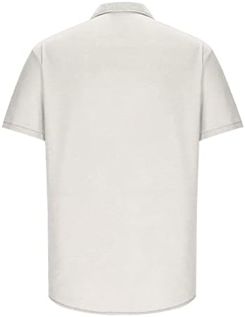 Велигденски кошули за мажи Симпатична графичка маица со кратки ракави лапел маички врвни хавајски блузи плус големина на плажа на плажа