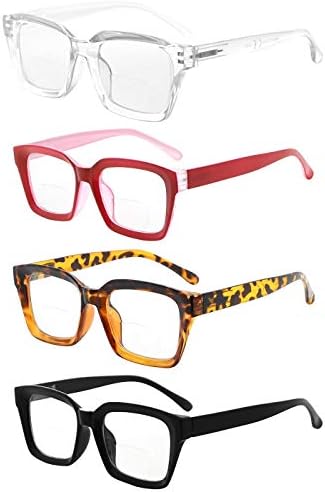 Очила 4-пакување Бифокални Очила За Сонце За Жени Кои Читаат Под Сонце Стилски Бифокални Читатели Затемнети Леќи Преголеми