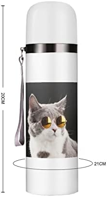 Модни очила мачки изолирани шише со вода 19 мл од не'рѓосувачки челик чаша за пиење спортско кампување пешачење на отворено