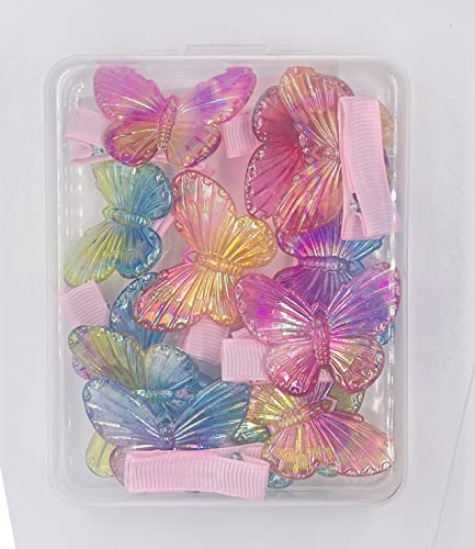 Нинахаус Кутија Спакувани додатоци за коса за девојчиња Клипови За Коса За Девојчиња Деца Тинејџери Вклучуваат 12 шарени пеперутки.Сите