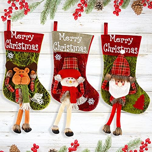 Декорации за божиќни порибници на UpUnit, 22 -инчен колекции за божиќни чорапи, материјали за внатрешни и надворешни празници за празници за 2022