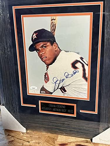 Цезар Цедено потпиша/врамени Astros 8 x 10 w/JSA - автограмирани фотографии од MLB