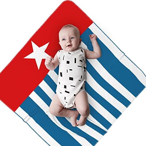 Национално знаме на Западен Папуа Бебе ќебе што прима ќебе за обвивка за покривање на новороденчиња за новороденчиња