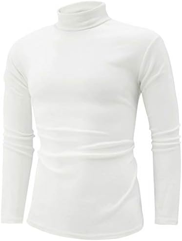 jonivey mens basic turtleneck долга ракав цврста обична плетена маица врвови за пулвер