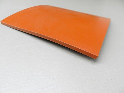 JTS 1/4 Силиконски гумен лист со висока температура цврста црвена/портокалова комерцијална оценка 8 x 8 квадрат направен во САД