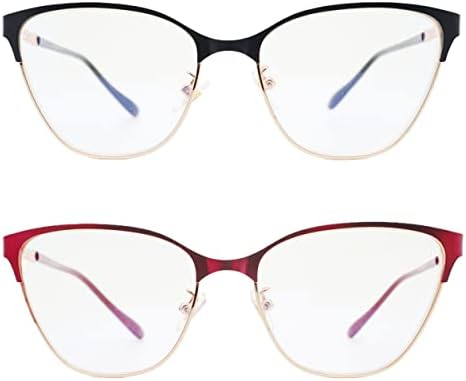 Очила За Читање Метална Рамка Дабида, Читатели За Блокирање На Сина Светлина За Жени, Компјутерски Очила со Пролетни Шарки.