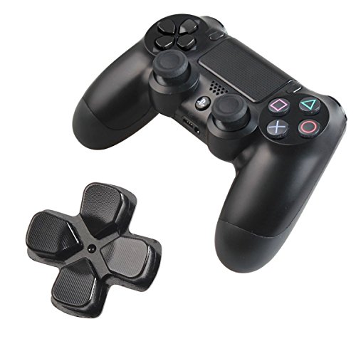 Gametown Нова замена на копчето DPAD DPAD Алуминиум копче за PS4 контролер метал црна боја