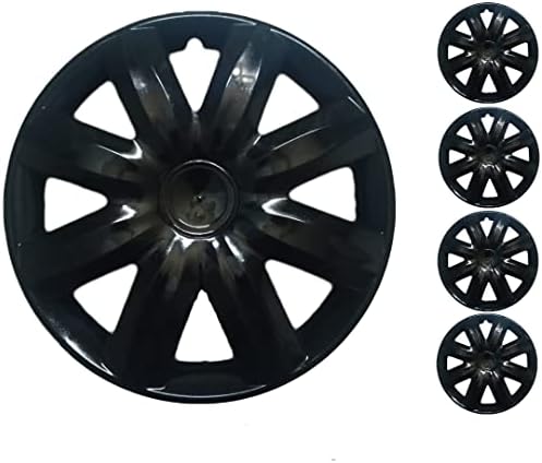 Копри сет од покривка од 4 тркала од 14 инчи црна Hubcap Snap-on Fit Fiat