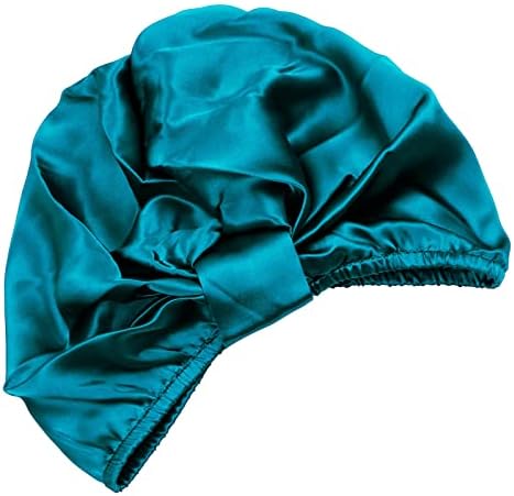 Sportmusies Mulberry Silk Sleep Cap Case Elastic Ruched Nightcap за долга коса за дишење сатен за дишење на коса