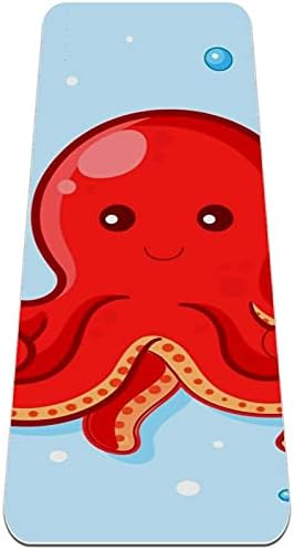 Siebzeh Cute Octopus Premium Дебела јога мат Еко Пријателска гума за здравје и фитнес не лизгачки душек за сите типови јога и пилатери