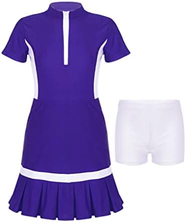 Девојки за девојчиња Doomiva Тенис фустан за голф со краток ракав фустан и момчиња