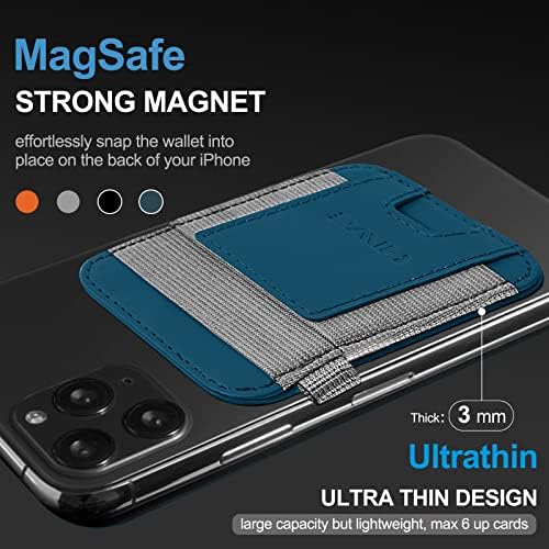 Новиот држач за паричникот за магнетна картичка за новите надградби за Apple Magsafe, магнетски кожен паричник Magsafe за iPhone 14/13/12