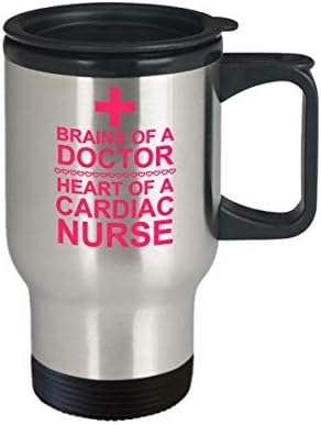 Клушна чаша за патувања во медицинска сестра/подароци-чаши за благодарност/подароци-мозоци на лекар срце на медицинска сестра за