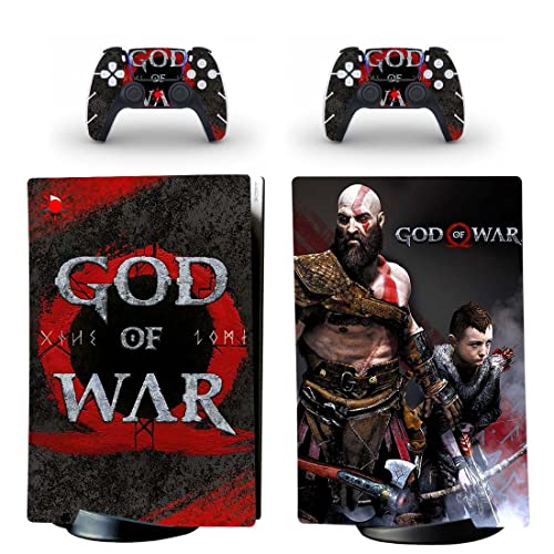 За PS5 Disc - Game God Најдоброто од војната PS4 - PS5 Конзола за кожа и контролори, винилна кожа за PlayStation New DUC -878