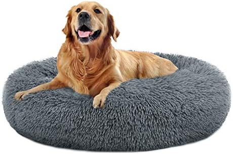 ОКК кучиња кревет што може да се пее тркалезен кревет за средни кучиња, кревет за кучиња за кучиња за големо куче, удобно кучиња