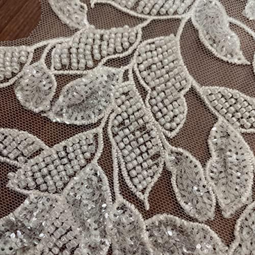 Брада цветни закрпи Sequin Applique чипка ткаенина Трим мотив за шиење невестинска венчавка 3Д за венчаница DIY облека цветна апликација,