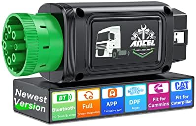 ANCEL HD100 Bluetooth Скенер за камиони со тешки таблички, алатка за дизел за скенирање на целосни системи за Cummins, Caterpillar,