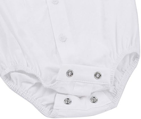 Iefiel новороденче бебе момчиња долги/кратки ракави господин ромпер скок формален фустан кошула со тела