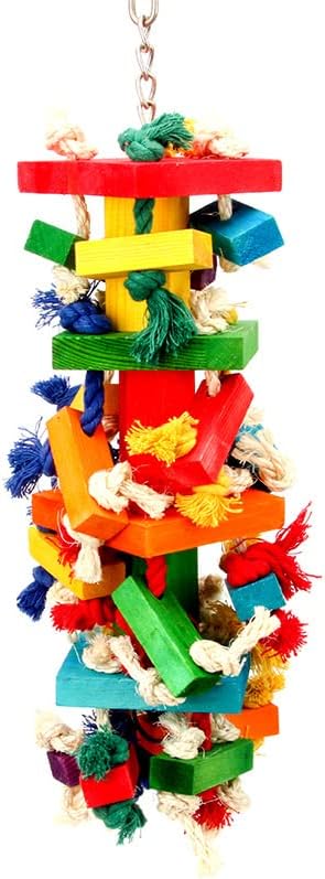 Папагал играчки, сив папагал Јали Сонце Гнаунг дрвени играчки, играчки за птици, голема низа играчки со жица од јаболко од банана
