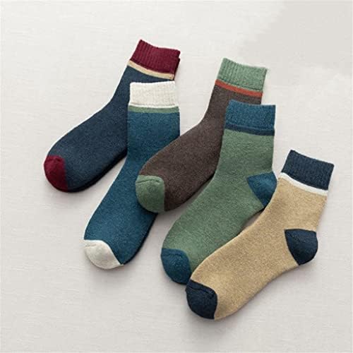Венли 5 пара/многу машки чорапи зимско топло задебелено есенско деловно деловно работење машки долги чорапи