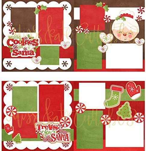 Две печатени распоред - правење колачиња за Дедо Мраз и за Санта - 2-2 Страна 12x12 комплети и бонус: 2 дупликати 6 x6 Распоред