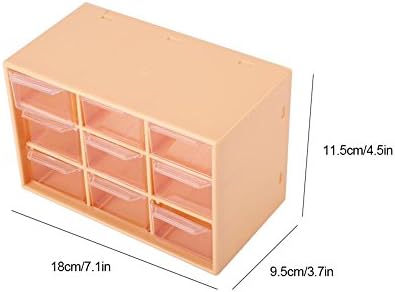 9 ДЕРС мулти -десктоп кутија за складирање Козметика и организатор за складирање на накит за куќиште за куќиште за хардвер и занаетчиски