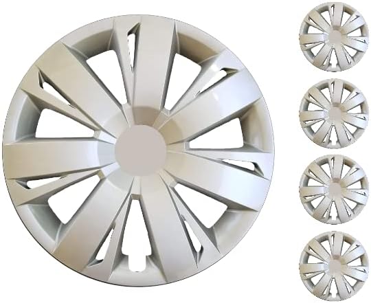 Копри сет од покривка од 4 тркала од 15 инчи сребрен Hubcap Snap-on одговара на Киа