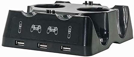 ЈОМЕНГ 4 Во 1 Контролер Полнач Приклучна Станица Стојат За Playstation PS4 PSVR VR Потег