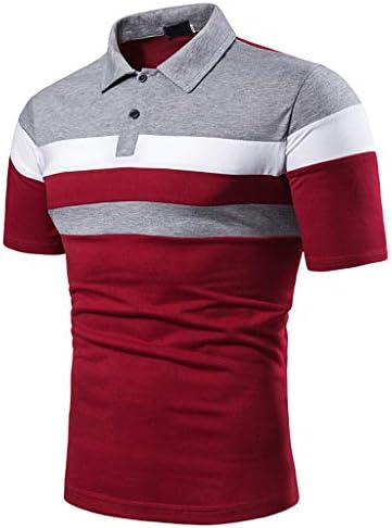 Xxbr Поло кошули за мажи Casual Lapel копче Тенок машки кошули класични основни маици со краток ракав маички маички маички маички маички