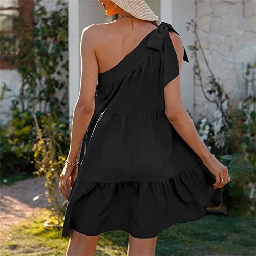 Fragarn плус фустан за завиткување со големина, женски пролет и лето V-вратот со цврста боја на рамо без ракави без ракави