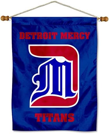 Детроит Милост Титаните Двострано Знаме На Куќата И Дрво Банер Пол Сет
