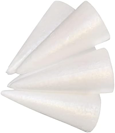 Вајлаикеки бел конус во облик на декорација на пена за, бел, 5 парчиња 150мм