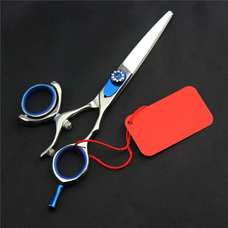 Ножици за сечење на косата, 6 инчи јапонски 440C челик со десен рачен ножици за коса 360 степени за сечење ножици летачки ножици