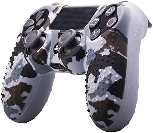 Ксуба маскирна мека силиконска кутија за зафат на кожата за PlayStation 4 PS4 контролер Цвет бело