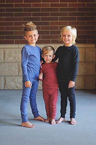 Момци памук термичка долна облека постави деца и мали деца - цврста боја, направена во САД