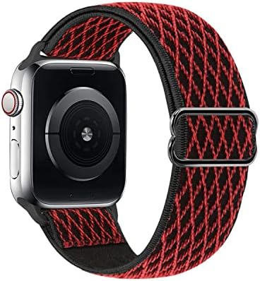 Compatible with Apple Watch Band 38mm 40mm 41mm,Stretchy Nylon Solo Loop Band for iWatch Series 7 6 5 4 3 2 1 SE,Adjustable Braided