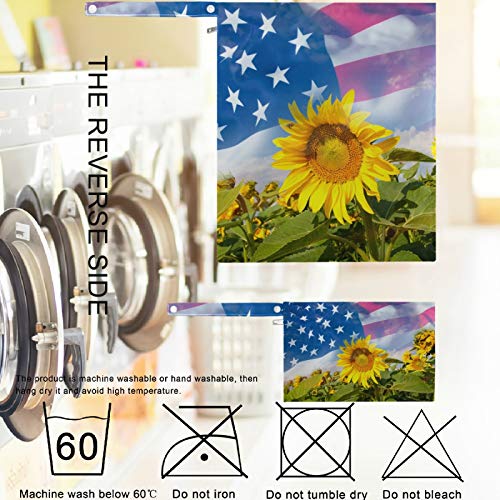 сончево Американско Знаме Сончоглед 2 парчиња Влажна Торба Со Џебови Со Патент Што Може Да Се Перат Еднократно Пространа За