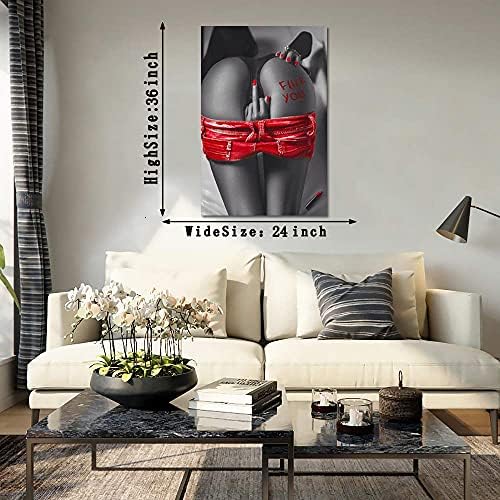 Wallидна уметност секси дама убава тело платно секси црвено здолниште сликарство уметнички дела специјални гестови и црвени постери