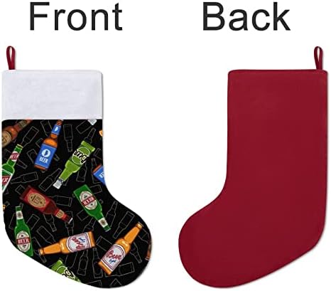 Шишиња пиво Божиќни чорапи Божиќни чорапи торба за подароци за семеен празник дрво виси украси украси